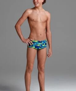 Funky Trunks Boys Magnum Pi Trunk Blue/Yellow -Cheap Swimweargalore Store fun32b02515.481 funky trunks boys magnum pi trunk3