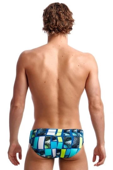 Funky Trunks Tropic Tower Brief Blue/Yellow 3 Funky Trunks Tropic Tower Brief Blue/Yellow - Image 3
