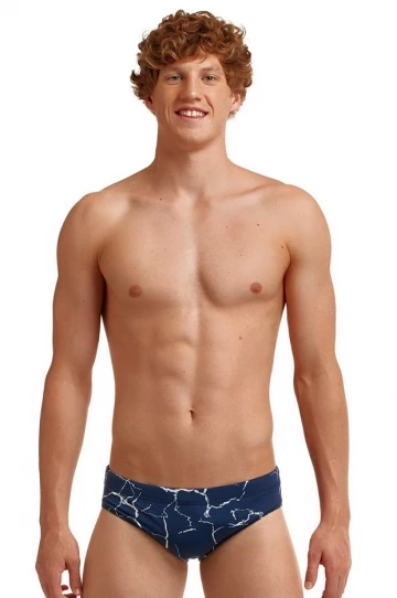 Funky Trunks Mens Silver Lining Brief Navy 2 Funky Trunks Mens Silver Lining Brief Navy - Image 2