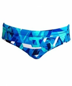 Funky Trunks Mens Bashed Blue Brief Blue