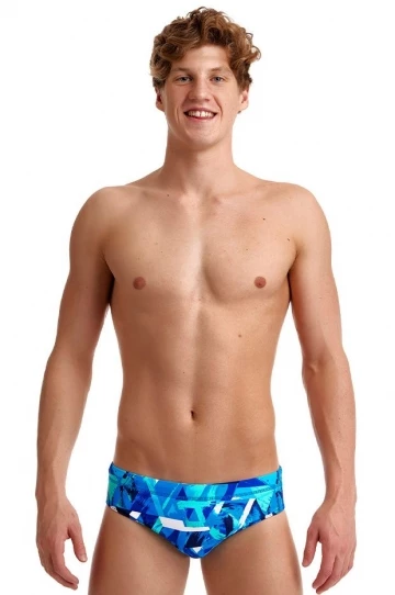 Funky Trunks Mens Bashed Blue Brief Blue 2 Funky Trunks Mens Bashed Blue Brief Blue - Image 2