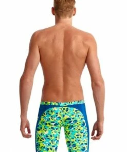 Funky Trunks Mens Stem Sell Jammer Green/Blue -Cheap Swimweargalore Store fun37m02524.907 funky trunks mens stem sell jammer on body back