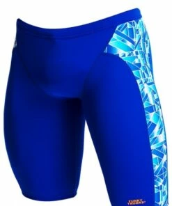 Funky Trunks Mens Pane Train Jammer Blue