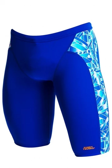 Funky Trunks Mens Pane Train Jammer Blue 1 Funky Trunks Mens Pane Train Jammer Blue