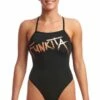 Funkita Bronzed Strapped In One Piece Black
