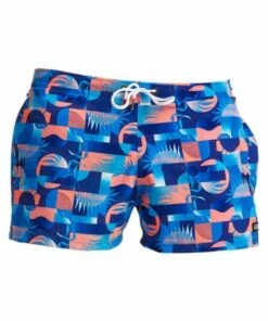 Funky Trunks Mens Lava Lights Shorty Short Blue/Orange