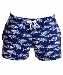 Funky Trunks Mens Rompa Chompa Shorty Short Navy/White