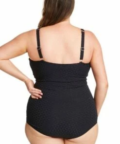 Genevieve Aztec Jacquard F/G Cup Tank One Piece Black -Cheap Swimweargalore Store genevieve aztec jacquard fg cup tank one piece 2 1