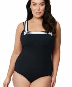 Jantzen Heritage Square Neck One Piece Black