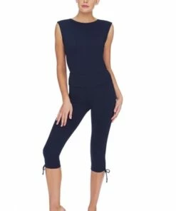 Jantzen Plain Capri Tie Side Swim Pant Ink -Cheap Swimweargalore Store jan81270ik jantzen plain capri tie side swim pant ink 4 1 1