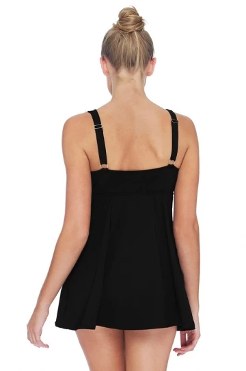 Jantzen Ruffle Swim Dress Black 4 Jantzen Ruffle Swim Dress Black - Image 4