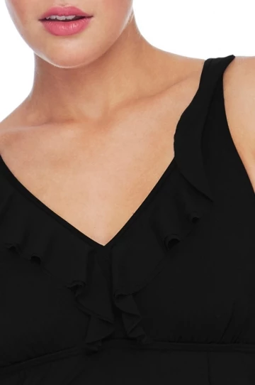 Jantzen Ruffle Swim Dress Black 5 Jantzen Ruffle Swim Dress Black - Image 5