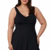 Jantzen Ruffle Swim Dress Black
