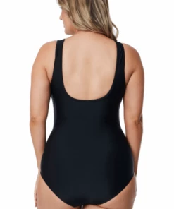 Jantzen Cosmopolitan Mesh Bar High Neck One Piece Black -Cheap Swimweargalore Store jan83518masbk.001 jantzen cosmopolitan mesh high neck one piece back 1
