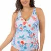 Jantzen Aloha Sea Cross Over One Piece Arctic