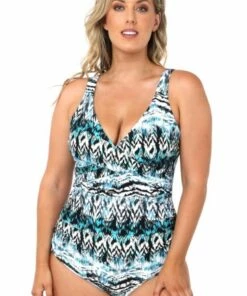 Jantzen Navajo Wrap One Piece Sea