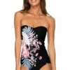 Jantzen Zinnia Seamless Bandeau One Piece Black