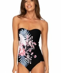 Jantzen Zinnia Seamless Bandeau One Piece Black