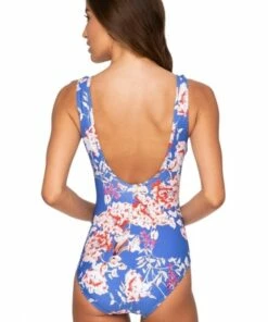 Jantzen Dahlia Mesh Frill One Piece Blue 3 Jantzen Dahlia Mesh Frill One Piece Blue -Cheap Swimweargalore Store jan84089bl.400 jantzen dahlia mesh frill one piece back
