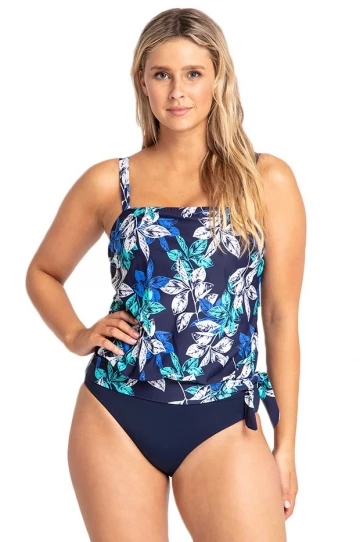 Jantzen Leaf Blouson Singlet Set Navy/Mint 1 Jantzen Leaf Blouson Singlet Set Navy/Mint