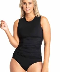 Jantzen Cosmopolitan Active High Neck One Piece Black