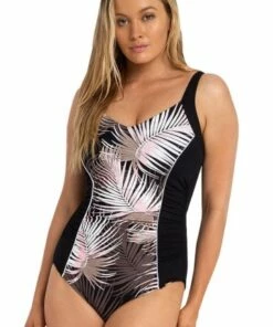 Jantzen Breeze E/F Cup Ruched Front One Piece Black