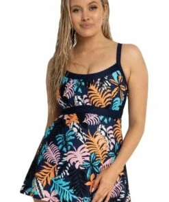 Jantzen Leaf Empire Swim Dress Multi