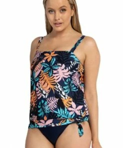 Jantzen Leaf Blouson Tankini Set Multi