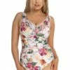 Jantzen Magnolia DD/E Mesh Frill One Piece Dove