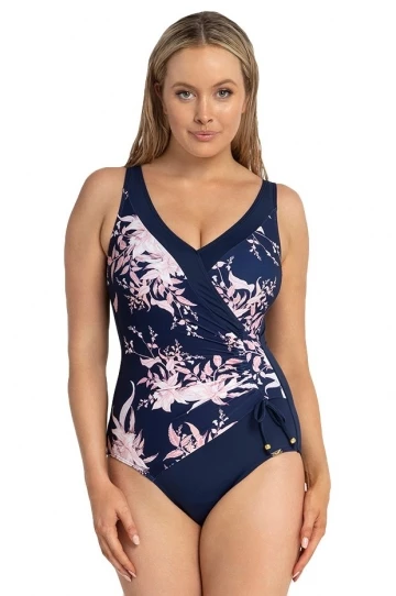 Jantzen Drift Gathered Cross Over One Piece Ink 1 Jantzen Drift Gathered Cross Over One Piece Ink