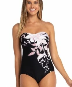 Jantzen Drift Seamless Bandeau One Piece Black