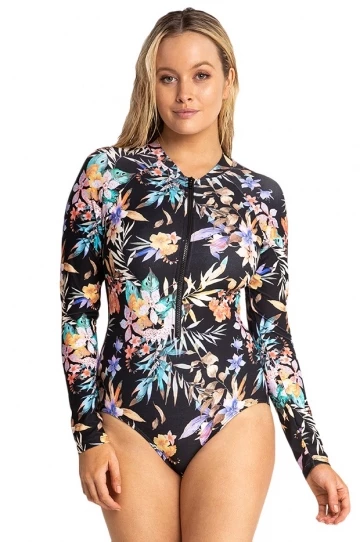 Jantzen Camiri Zip Front Sunsuit Black 1 Jantzen Camiri Zip Front Sunsuit Black