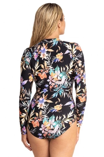 Jantzen Camiri Zip Front Sunsuit Black 2 Jantzen Camiri Zip Front Sunsuit Black - Image 2