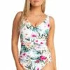 Jantzen Summer DD/E Cup Ruched Front One Piece White