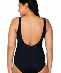 Jantzen DD/E Cup Ruched Front One Piece Black -Cheap Swimweargalore Store jantzen dd e cup ruched front one piece b 12