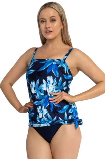 Jantzen Floral Blouson Tankini Set Ink 1 Jantzen Floral Blouson Tankini Set Ink