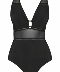 Jets Aspire D/DD Cup Plunge One Piece Black -Cheap Swimweargalore Store jetj10458ddd aspire ddd plunge op 1
