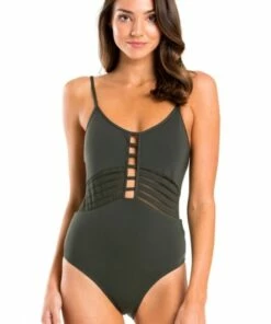 Jets Parallels Tank One Piece Khaki