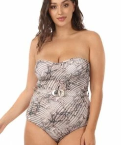 Jets Awakening Bandeau One Piece Nude -Cheap Swimweargalore Store jetj10684.114 jets awakening bandeau one piece front
