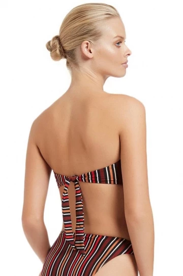 Jets Bedouin Stripe Bandeau Bra Black 2 Jets Bedouin Stripe Bandeau Bra Black - Image 2