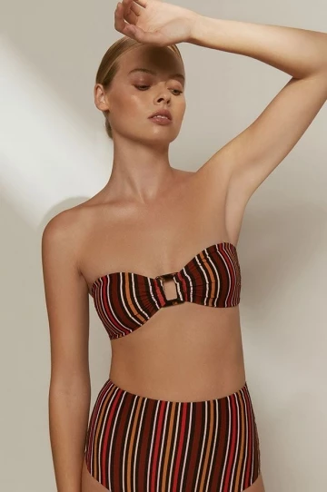 Jets Bedouin Stripe Bandeau Bra Black 3 Jets Bedouin Stripe Bandeau Bra Black - Image 3