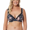 Marvell Lane Mika Chloe H Cup Lace Plunge Bra Midnight