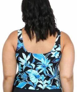 Maxine Bahama Palm Tankini Separate + Black 5 Maxine Bahama Palm Tankini Separate + Black -Cheap Swimweargalore Store maxine bahama palm tankini black3 1