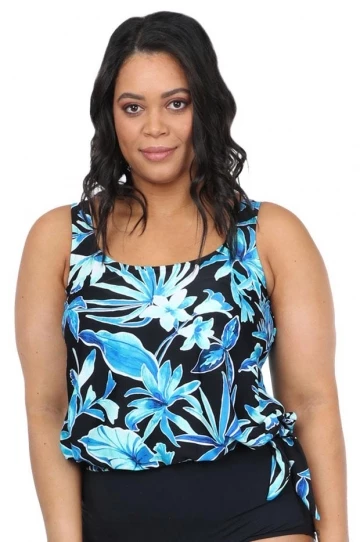 Maxine Bahama Palm Tankini Separate + Black 1 Maxine Bahama Palm Tankini Separate + Black