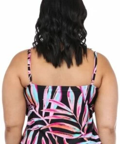 Maxine Painted Palm Tiered Tankini Separate + Navy 7 Maxine Painted Palm Tiered Tankini Separate + Navy -Cheap Swimweargalore Store maxine painted palm tankini2 1