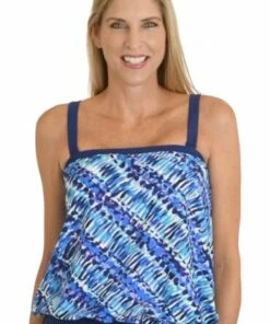 Maxine Sticks And Stones Bandeau Tankini Separate Navy