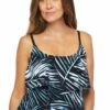 Maxine Moonlight Tiered Tankini Separate Black