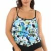 Maxine Royal Roses Double Tier One Piece Cobalt