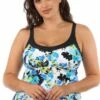 Maxine Royal Roses D Cup Tankini Separate Cobalt