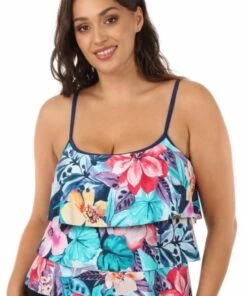 Maxine Vintage Garden Tiered Tankini Separate Multi